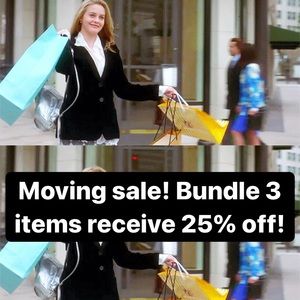 Moving sale! 25% off bundle of three items!